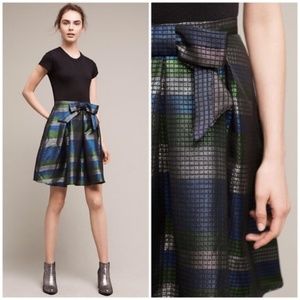 Anthropology  EVA FRANCO Gatinet Bowed Skirt Metallic Bow Waist  - NWOT